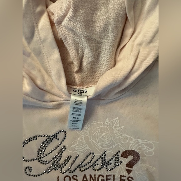 NWT - Girls Guess 2 piece matching set (hooded top and skirt) color: light pink - Picture 4 of 6